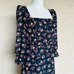 Julia Jordan Floral Navy Dress Sz 4 NWT